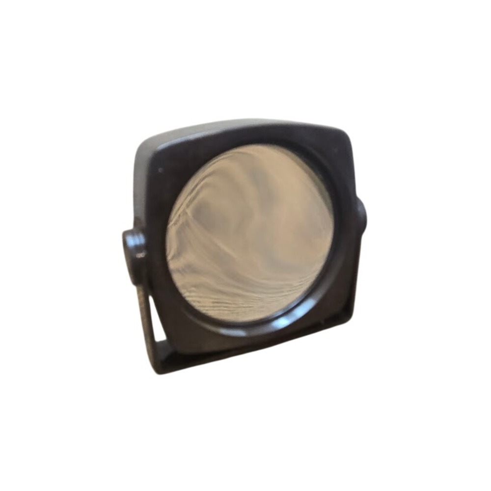 80s‎ Square Vanity Mirror Magnified Side Brown Plastic Stand Adjustable Tilt